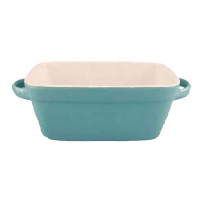 China Klassisches grünes keramisches tiefes Backen Tray Nordic Style Nontoxic zu verkaufen