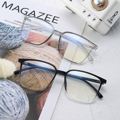 China 20 Years New Blue Light Experience TR90 Square Clear Frame Blocking Glass Wholesale Blue Light Filter Glasses for sale