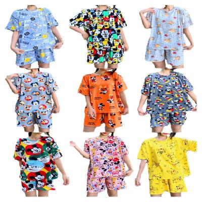 China 2021 new wholesale women's QUICK-DRY cartoon pajamas loose and summer comfortable suit adult two-piece home service for sale