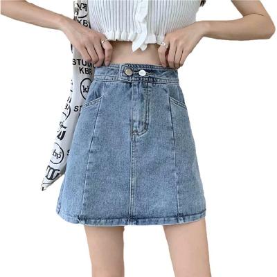 China Anti-static denim skirts new summer high waist a-line skirts for sale