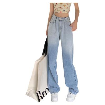 China New summer 2021 wide-leg wide-leg age-reducing thin jeans breathable high-waist loose straight all-match summer pants for sale