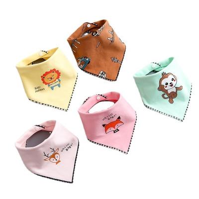 China 2022 Wholesale BPA Free Saliva Towel Cotton Triangle Scarf Baby Bib Drool Towels Teething Bibs for sale