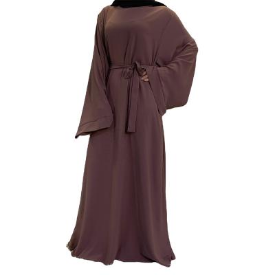 China New Amazon Long Maxi Coat Style Dress Abaya Dubai Polyester 2022 Style Kaftan Islamic Dress for sale