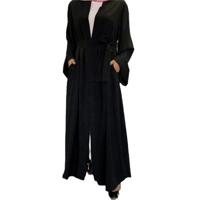 China Polyester Abaya Women Dress Kimono Long Robe Muslim Dress 2022 New Long Robes Front Islam Abayas Islamic Clothing For Femm for sale