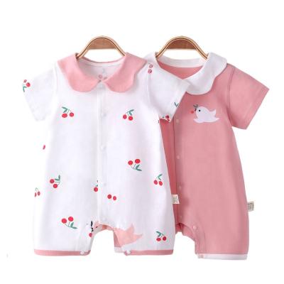 China Loungewear baby romper clothes infant short baby boy flower sleeves rompers 2022 for sale