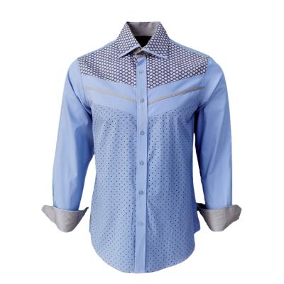 China Anti-pilling Men Button Up Shirts Customized Logo Long Sleeve Men Button Up Shirts Button Up Shirts for sale