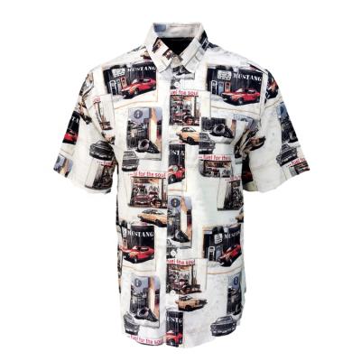 China Wholesale Custom Short Sleeve Shirts Factory Square Shirts Summer Hawaiian Shirt Short Collar Anti-Shrink Shirt for sale