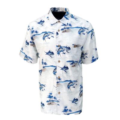 China Anti Shrinkage Hawaiian Shirts Printed Factory Custom Wholesale Short Sleeve Shirts Hawaiian Shirts for sale