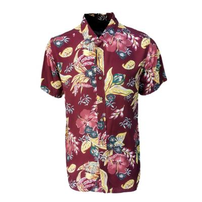 China Anti-pilling Hawaiian Shirts Print Shirts Quality Mens Custom Design Casual Button Up Mens Hawaiian Shirts for sale