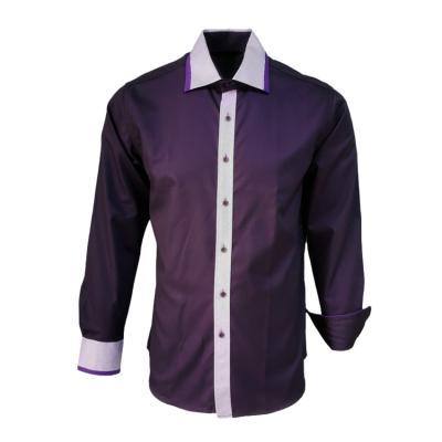 China Casual Shirt Men Anti-pilling Shirt Men Customized Logo Long Sleeve Men Button Up Shirt for sale