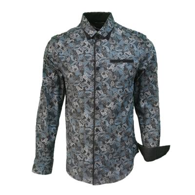 China Anti-pilling Manufacturer Wholesale Summer Shirt Men Shirt Customized Logo Long Sleeve Print Button Up Shirts for sale