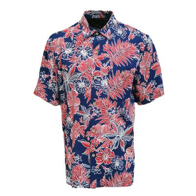 China Anti-pilling Manufacturer Wholesale Custom Mens Hawaiian Shirts Button Up Shirts Custom Design Mens Casual Shirt for sale