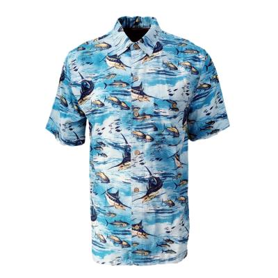 China Manufacturer Wholesale Custom Button Up Shirts Anti-Pilling Mens Hawaiian Shirts Custom Design Mens Casual Shirt for sale