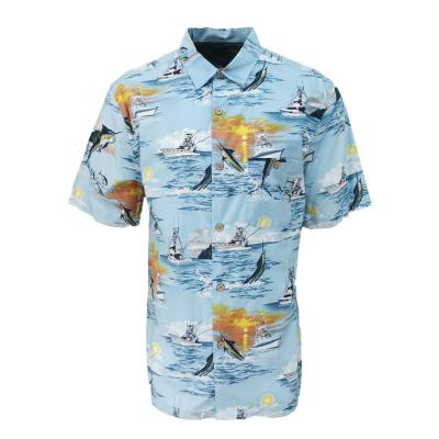 China Manufacturer Wholesale Custom Button Up Shirts Anti-Pilling Mens Hawaiian Shirts Custom Design Mens Casual Shirt for sale