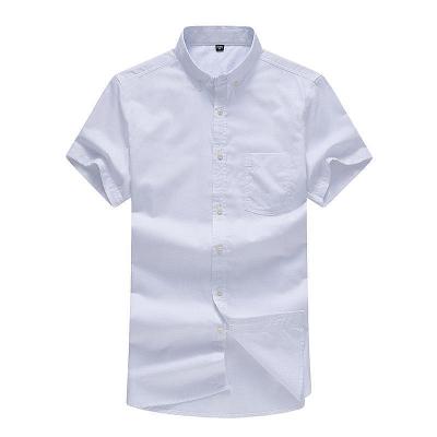 China White Organizer Customized Logo Printing Men Oxford Shirt Anti-pilling Summer Shirt Men Oxford Work Shirt for sale