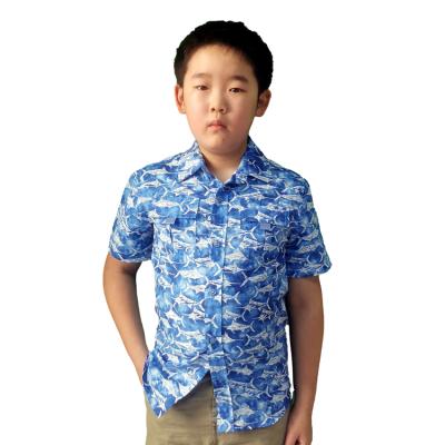 China Quick-drying shirt factory anti-pilling child's shirt summer direct sale custom design casual fishing child's shirt for sale