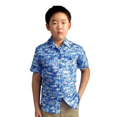 China Factory direct sale of shirt anti-pilling summer shirt child custom design fishing child's shirt for sale