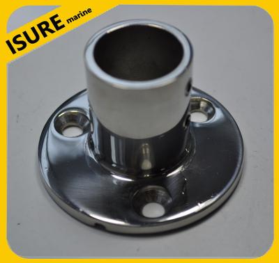 China Boat Deck Handrail Round Base 90 degree,marine hardware for sale