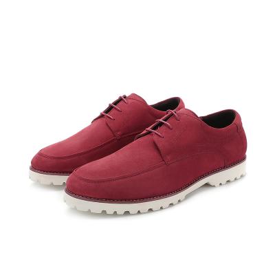 China Branded white outsoles high quality fashionable round cushion lace up genuine leather casual shoes for men's shoes men's stylish shoes for sale