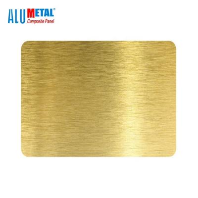 China Modern gold brushed aluminum composite panel ACP sheet dibond in Shanghai for sale