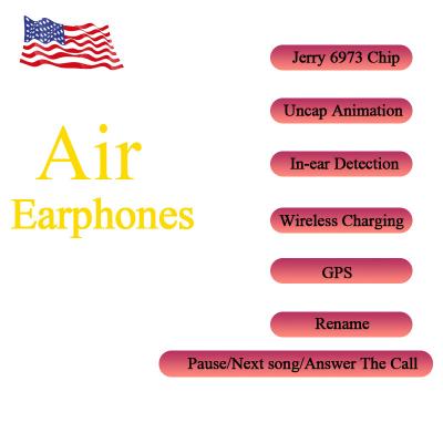 China In-Ear Us Original ANC Jerry 6973 Tws Earphone Air 2nd GEN 2nd Generation 2 3rd Earphone Earbuds Wireless Headphones for sale