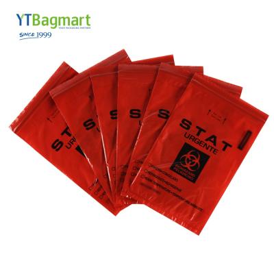 China YTBagmart Moisture Proof Custom Printed Pharmacy Bags LDPE Plastic Biohazard Specimen Collection Bags for sale