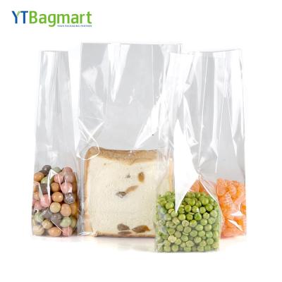 China Custom Printed Food Heat Seal Square Bottom Plastic Bag Opp Flat Bottom Clear Packaging Bag for sale