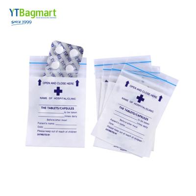 China LDPE Disposal Factory Price Medicine Bag Cheap Pharmacy Moisture Proof Plastic Pill Bag Small Medicine Bag for sale