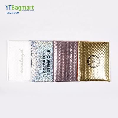 China Eco-Friendly Rose Waterproof Metallic Gold Holographic Mailers Durable/Protective/Recyclable/Shock Resistance Poly Mailing Bags For Express E-commerce Packaging Shipping for sale