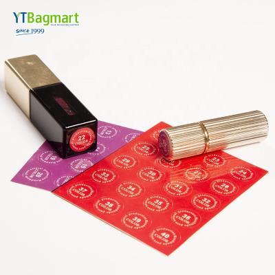 China Private Custom Printing Vinyl/PET Lip Gloss Roll Label Waterproof Adhesive Stickers Cosmetic Label Sticker for sale