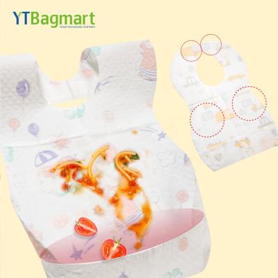 China Disposable Wholesale Baby Feeding Bibs Waterproof Non Woven Fabric Baby Disposable Paper Bib for sale