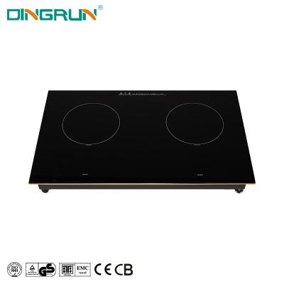 China High Quality Hotel OEM 220 Volt 85-280V 2 Burner Induction Cooktop Stove 2200W Hob 2200W Kitchen Cooking Double Induction Cooker for sale