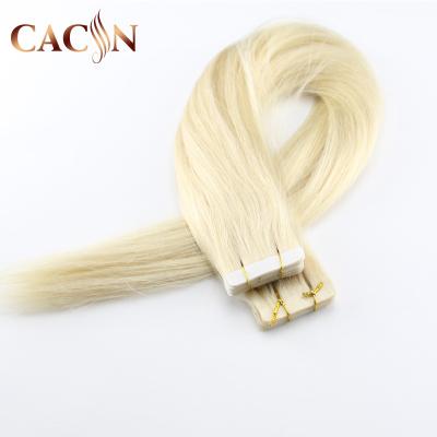 China Human Silky Straight Wave Russian Virgin Hair Tape Hair Extensions , Human Hair Extension Tapes for sale