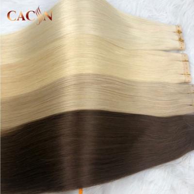 China Wholesale Remy Virgin Tape In Human Hair Extensions Silky Straight Wave Double Drawn Tape Hair Extension for sale