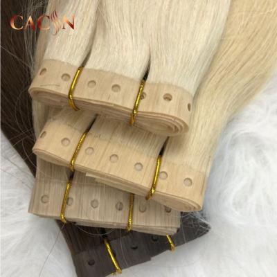 China 2021 Cheap Price Different Color Silky Straight Different Color Remy Skin Weft Tape In Blonde Hair for sale