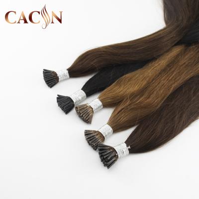 China Silky straight wave factory prebonded hair I tip, curly style itip hair extensions, keratin tip fusion extensions for sale