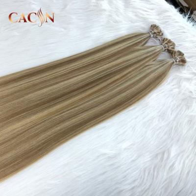 China Silky Straight Brazilian Wave 9a Factory Price Double Drawn Remy Human Flat Tip Hair Extensions for sale