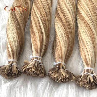 China Cuticle Aligned Silky Straight Thick Double Wave End Tip Hair Pulled Cuticle Aligned Hair Extensions for sale