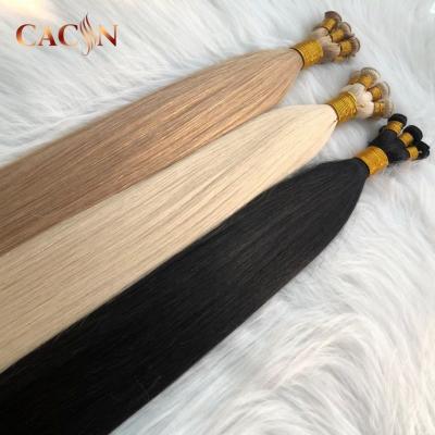 China Silky Straight Wave Hand Tied Hair Weft Extension Remy Virgin Brazilian Human Hair Weaves Bundles for sale