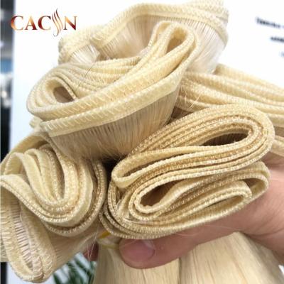 China Drawn Grade 10a Silky Straight Silky Straight Russian Hair Double Wave Super Flat Weft for sale