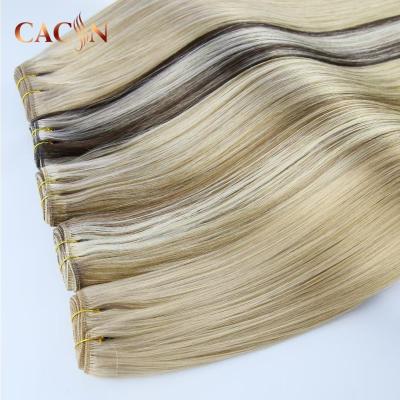 China European Grade 12a Silky Straight Straight Blonde Drawn Wave Raw Virgin Hair Extensions Suppliers Double Weft Hair Weft for sale