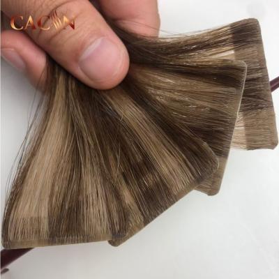 China 12a silky straight indian remy indian remy tape seamless invisible tape in virgin hair extension for sale