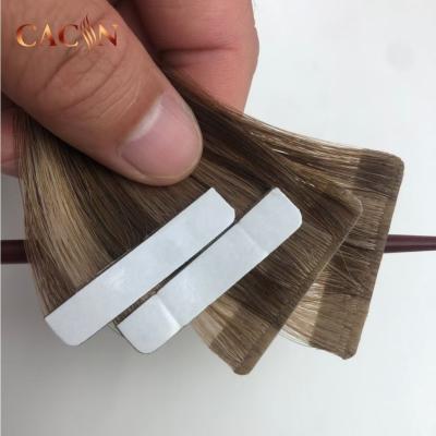 China 100% Silky Straight Grade Extensiones De Cabello Invisible Wave Hair Top Tape In Remy Hair Extensions for sale