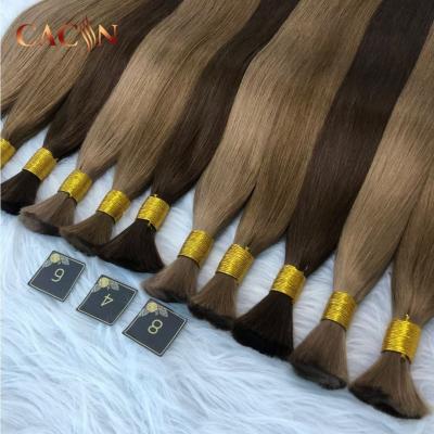 China Wholesale Silky Straight Wave Virgin Bundles Raw Natural Wave Remy Hair Vendors Large Stock Brown Color Virgin Hair Volume for sale