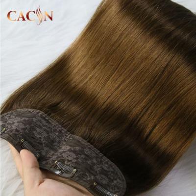 China Fast Shipping High Quality Silky Straight Wave Remy Hair Human Hair Extensions Halo for sale