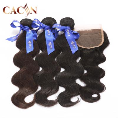 China Factory sale perfect black virgin remy hair body wave, real brazilian hair, virgin hair weave bundles with closure for sale