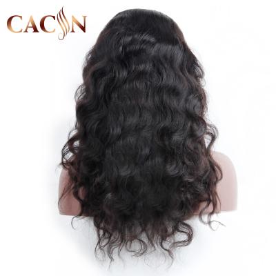 China Body Wave CACIN Unprocessed Peruvian Human Hair Wig 16 Inch Pelucas, Swiss Full Lace Wig for sale