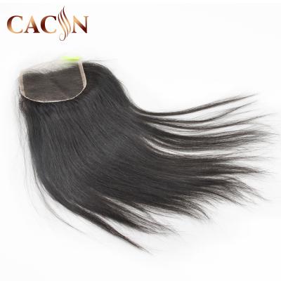 China Silky Straight Natural Brown Virgin Hair Invisible Hair Piece Closure,Malaysian Closure Piece,Lace Closure For White Women for sale