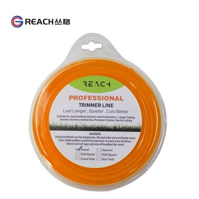 China Grass cutter 1.6mm blister pack trimmer line for Garden use Nylon Quality trimmer line for Brush cutter more size options for sale