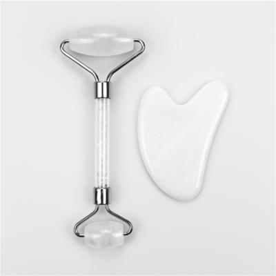 China Face Lift Wholesale Quartz Massage White Roller and Guasha for sale